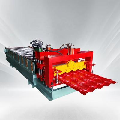 中国 Building Material Stores Kexinda Iron Sheet 828 Glazed Tile Roofing Panel Making Roll Forming Machine 販売のため