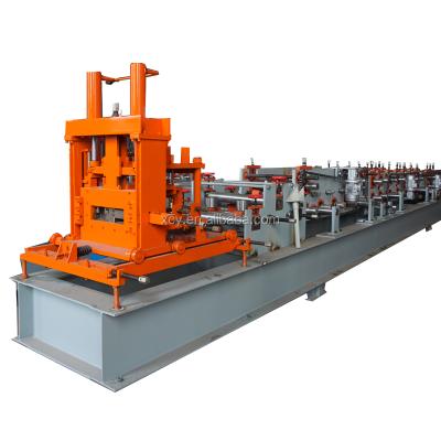 China New type C80-300 / Z120-300 interchangeable purlin roll forming machine (flying saw) 12-14m/min Te koop