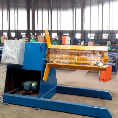 China Hydraulic Automatic Building Material Stores Steel Sheet Decoiler Machine With Trolley à venda