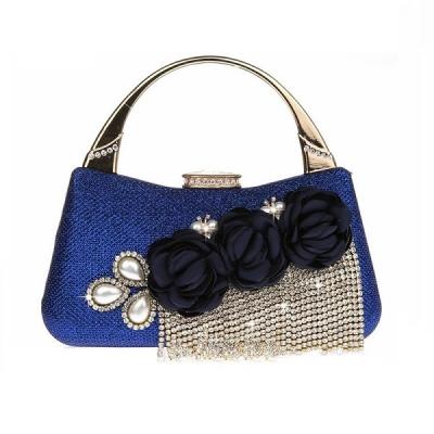 China Polyester Women Clutch Bag Evening Clutch Bags Vintage Style Luxury Crystal Wedding Party Purse Handbag for sale