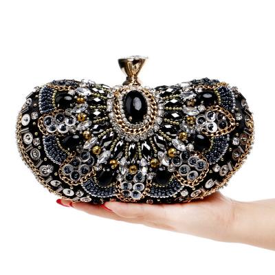 China Rhinestone Clutch Ladies Grab Bag Wedding Party Purse Women Metal Purse Elegant Evening Clutch Bag for sale