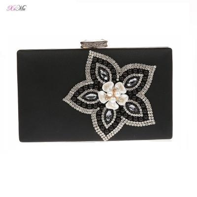 China Crystal Evening Bags Women Clutch Bags Purse Bag Pearl Flower Luxury Elegant Wedding Party Cross - Body for sale