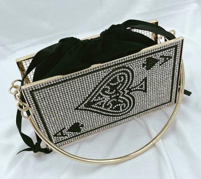 China Unique Cross Body Design Clutch Purses Diamond Set Card Women Clutch Bags Evening Clutch Bag for sale