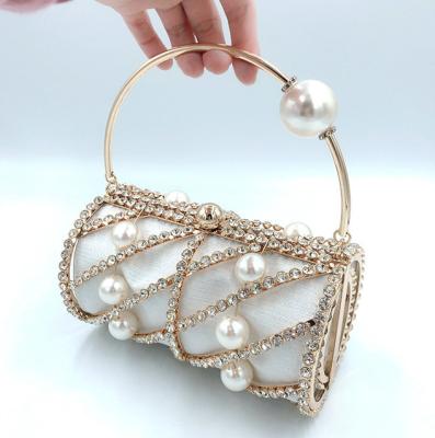 China Hot Sales Cross-body Women Grab Around Crystal Wedding Bridal Purse Clutch Bag for sale