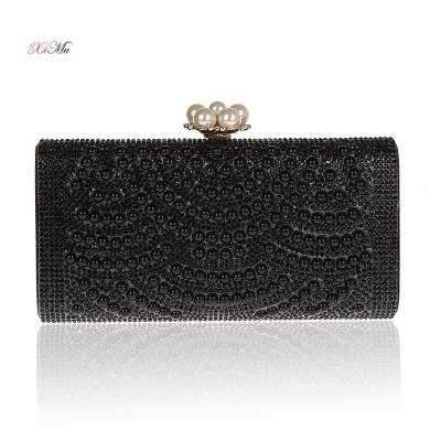 China Wholesale Women's Handmade Evening Clutch Bag Rhinestone Rhinestone Beading Clutch Bag Grab 2019 Ladies Handbags for sale