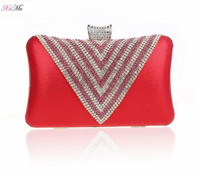 China Luxury Women's Clutch Purse Royal Blue Beaded Crystal Rhinestones Handmade Purse Bag Evening Bag Party for sale