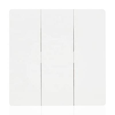 China Honyar K3 Profile Large Flat Round Ultra Thin PC Panel 16A Home Wall 3 Strip Electric Light Switch for sale