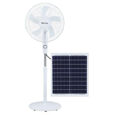 China 16 Inch Iron+plastic LIGHTSINCERE Battery Powered Solar Attic Fan Rechargeable Solar Standing Fan for sale