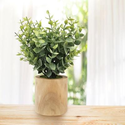 China Artificial Eucalyptus Table Leaf Decoration Green Plant Plant Potted for sale