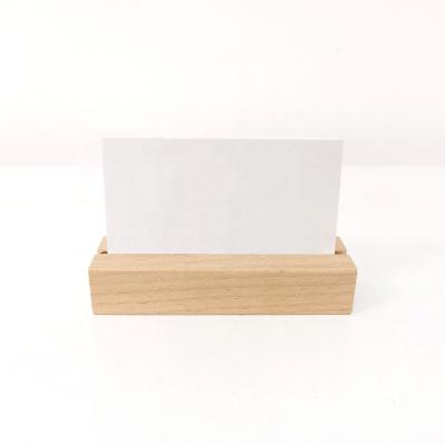 China Art Crafts Wholesale Desktop Wood Platform Wooden Name Card Holder for sale