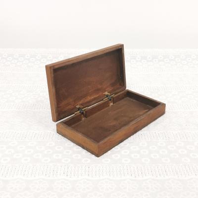 China Factory wholesale custom rectangle jewelry box antique imitation storage box wooden box for sale