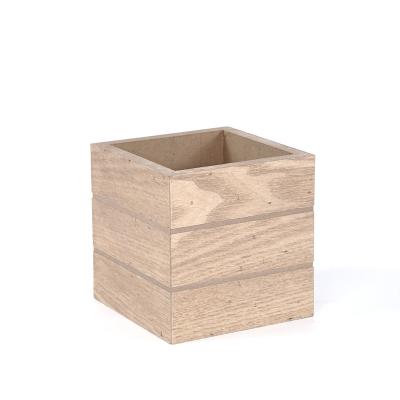 China Desktop Tray Wood Planter Modern Wooden Flower Box Storage for sale