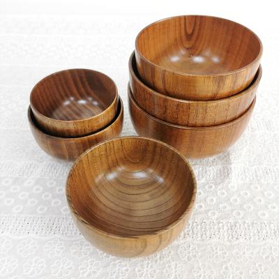 China Sustainable Wooden Salad Bowl Wooden Salad Bowl Set Olive Wooden Salad Bowl for sale