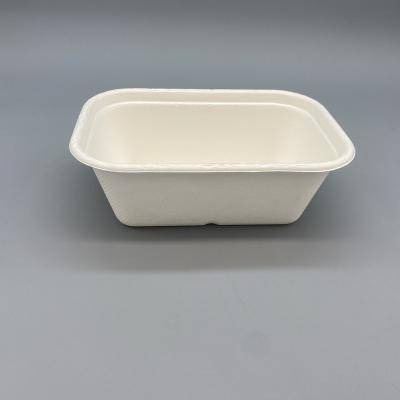 China Recycled Materials Eco-Friendly Sugarcane Container Paper Paddle Meal Box Takeaway Packaging Container for sale