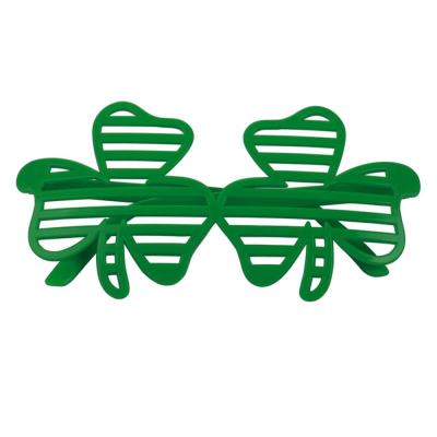 China Fashional Irish Green Shamrock Shutter Shade Glass Festivals St Patricks Day Glasses Dress Up Props for sale