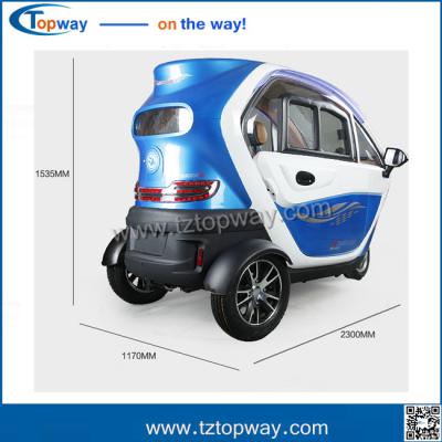 China Electrical tricycle for passenger 3-4 people closed cabin for disable people for sale