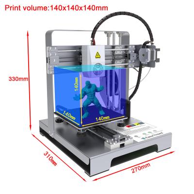 China 2022 New Portable 3D Printer High Precision 3D Printing Size 140*140*140 Mm 99% Assembled 3d Printer for sale