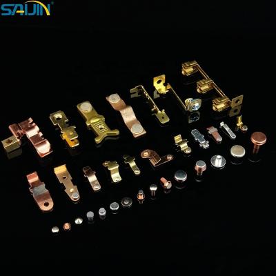 China Electrical Bimetal Switch Socket Saijin Silver Touch Switch Stamping Contacts For Household for sale