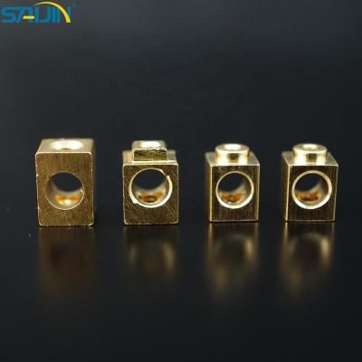 China Electrical Brass Electrical Switch Connector Terminal Block 4.8*4.8*8.0 for sale