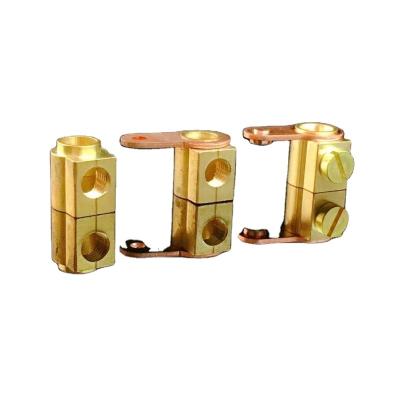 China Brass Switch Socket Screw Terminal Block Riveted With Silver Contact For High Current Switch Sockets for sale