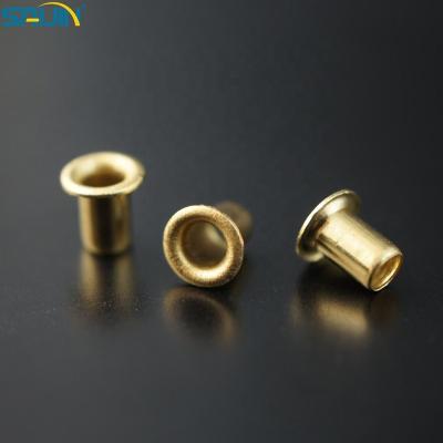 China PCB Electrical Component Small Size Brass Hollow Rivet For PCB Riveting for sale