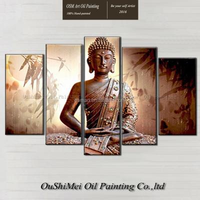 China High Quality Hand Painted Modern Artist Abstract Buddha Oil Painting On Canvas Indian Buddha Painting For Living Room for sale