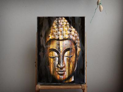 China Impressionist Unique Design Buddha Head Portrait High Quality Oil Paintings on High Quality Canvas India Bali Oil Painting BIG SALE for sale