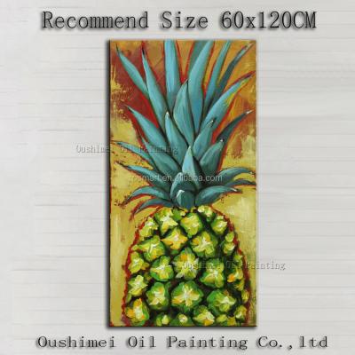 China Manufacturer Wholesale Good Quality Modern Decor Pineapple Oil Painting Abstract On Canvas Pineapple Oil Painting Handmade Decoration for sale