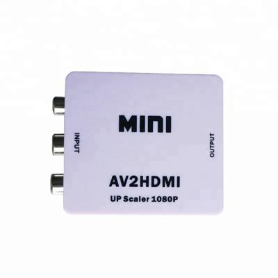 China Mini Size AV to HDMI Converter RCA to HDMI Adapter Video Audio Converter 66(L)x55(W)x20mm for sale