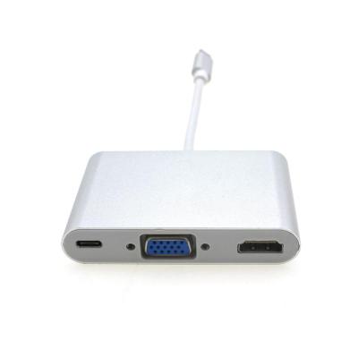 China 2019 New Style Multimedia Type C to HDMI USB3.0 PD VGA with Audio Type C 5 in 1 Multifunctional Converter for sale