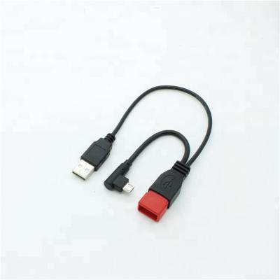 China New Mobile Phone Micro USB Male To USB + USB Host OTG Cable Power Y Cable Y Splitter Connector Female Adapter for sale