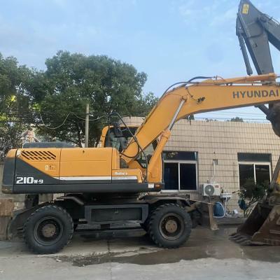 China Used Yellow  2020 Original Hyundai 210W-9 Wheel Excavator digger for sale for sale