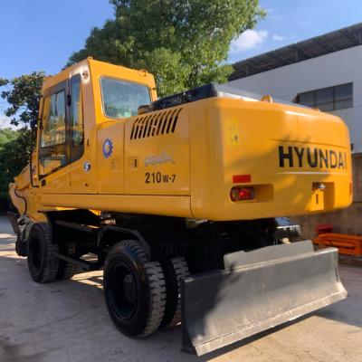 China Used Original South Korea hyundai 210W-7 Wheel Excavator Digger High Quality hyundai for Sale for sale