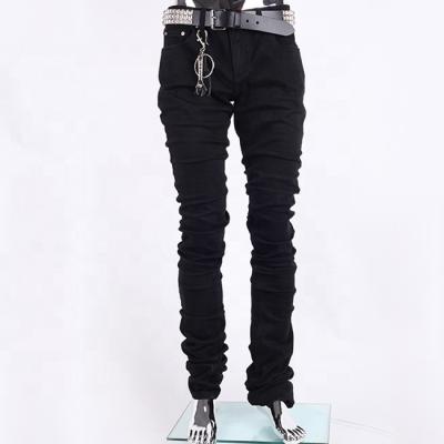 China 2021 New Viable Mens Denim Pants Black Custom Fit Stretch Slim Stacked Jeans Pants for sale