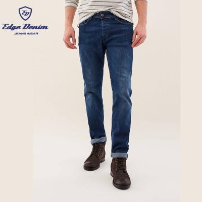 China Viable Wholesale OEM Zipper Fly Patch Trousers Mens Jeans Pants for sale