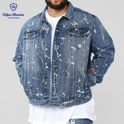 China OEM viable high quality custom motorcycle jacket printing denim jacket for men for sale