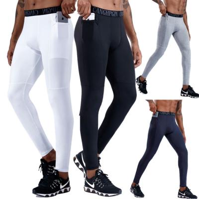 China Fashion Men Sports Pants Antibacterial Gym Use Tights Quick Dry Men's Compression Workout Gym Sport Gaiters for sale