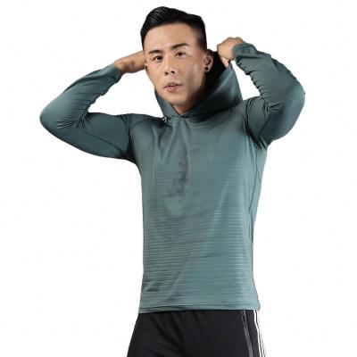 China Hot Selling Long Sleeve Men's Thin Pullover Anti-wrinkle Spring Quick-Dry Coat Running Fitness Hoodie for sale