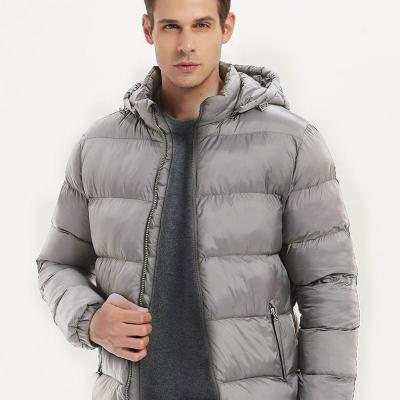 China 2022 Winter Anti-wrinkle Mens Cotton Hooded Solid Thick Anorak Customized Cropped Padded Stripper Down Jacket Coat for sale