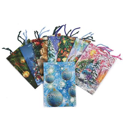 China Recycled Materials Christmas gift greeting shopping paper bag for sale