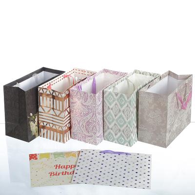 China Recycled Materials Environmental shopping gift cloth Kraft paper bag for sale