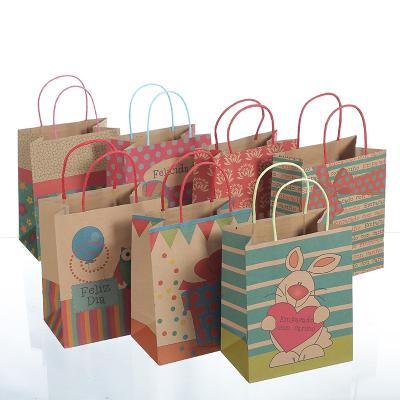 China Recycled Materials Customize Design Kraft Fancy Shopping Paper Bag Printing Gift Custom OEM Craft Gsm Item Time Industrial Surface Packaging Pcs for sale