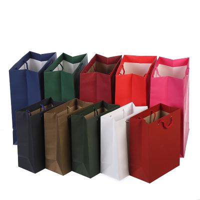 China Recycled Materials Kraft Fancy Shopping Paper Bag Printing Gift Custom OEM Craft Gsm Item Time Industrial Surface Packaging Pcs for sale