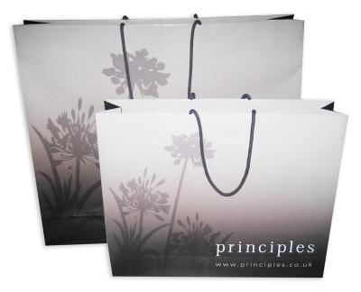 China Recycled Materials Customized LOGO printing paper bag for sale