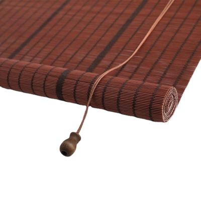 China Easy Clean Chinese Roller Shutter Pull Shading Carbonized Bamboo Curtain for sale