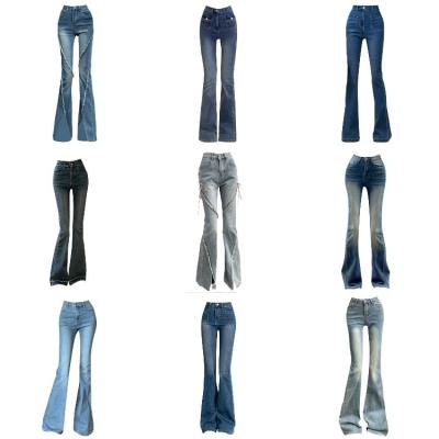 China Large size female loose edging long women denim hot pants denim women's jeans high waist summer QUICK DRY long long long was for sale