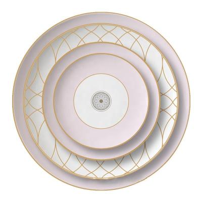 China Amazon Hot Selling Nordic Style Viable Bowl Wedding Dinnerware Bone China Porcelain Dinner Dish for sale