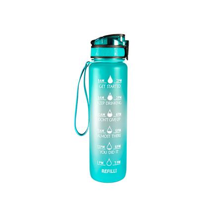 China 32oz Water Bottle Fitness Sports Motivational Leak Proof Water Bottle BPA Free With Time Marker for sale