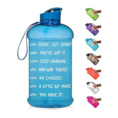 China Amazon Sustainable Hot Selling BPA Free Custom Motivational Water Bottles With Time Marking for sale