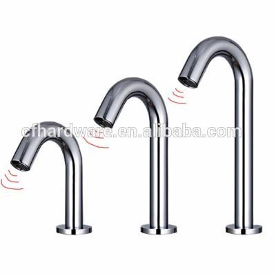 China Electric Faucets Custom Logo Automatic Electronic Sensor Touchless Faucet Hands Free Vessel Bathroom Sink Faucet With Battery for sale